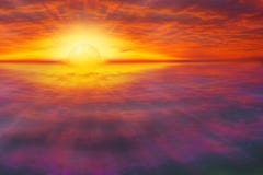 Spiritual, colorful sunset cloudscape