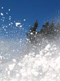 Splattered Snow And Blue Sky,ski Time Stock Images