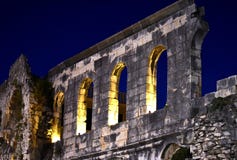 Split, Croatia - 12 29 2018: Diocletian`s palace ruins. royalty free illustration Split, Croatia - 12 29 2018: Diocletian`s palace ruins. royalty free illustration