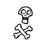 Spooky Skull And Crossbones Symbol Cartoon Stock Photography