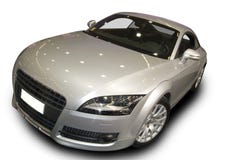 Sport car. Silver Audi TT sport car isolated on white Sport car. Silver Audi TT sport car isolated on white