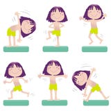 sport de fille de dessin animé illustration libre de droits sport de fille de dessin animé illustration libre de droits
