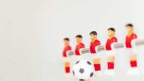 Sport foosball player table soccer Stock Photography Sport foosball player table soccer Stock Photography