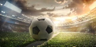 Sport. Soccer ball on stadium. Stock Images Sport. Soccer ball on stadium. Stock Images