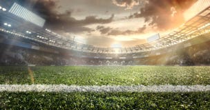 Sport. Soccer ball on stadium. Stock Photos Sport. Soccer ball on stadium. Stock Photos