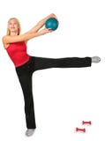 Sport woman with ball royalty free stock photography Sport woman with ball royalty free stock photography