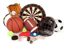 Sports And Games Arrangement Stock Photo Sports And Games Arrangement Stock Photo