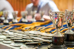 sports medals and trophies, victory and prizes stock photography sports medals and trophies, victory and prizes stock photography