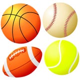 Sports Balls - Vector Royalty Free Stock Photo Sports Balls - Vector Royalty Free Stock Photo