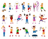 Sports d'enfants de vecteur illustration de vecteur Sports d'enfants de vecteur illustration de vecteur