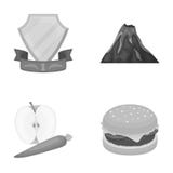 Sports, food and other monochrome icon in cartoon style. travel, fast food icons in set collection. royalty free illustration Sports, food and other monochrome icon in cartoon style. travel, fast food icons in set collection. royalty free illustration