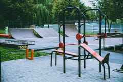 Sports ground for training stock image Sports ground for training stock image