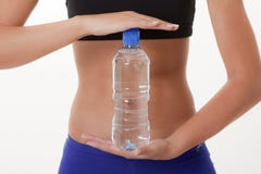 Sports Woman With Water Bottle Stock Image