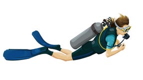 Sporttaucher vektor abbildung Sporttaucher vektor abbildung