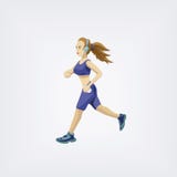 Sporty girl with brown hair doing fitness royalty free illustration Sporty girl with brown hair doing fitness royalty free illustration