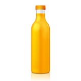 Spott herauf Juice Glass Plastic Yellow Orange-Flasche auf dem weißen Hintergrund lokalisiert vektor abbildung Spott herauf Juice Glass Plastic Yellow Orange-Flasche auf dem weißen Hintergrund lokalisiert vektor abbildung