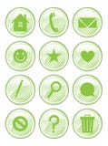 Spotted Green Action Buttons. A set of 12 glossy action buttons vector illustration Spotted Green Action Buttons. A set of 12 glossy action buttons vector illustration