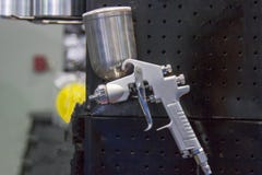 Spray gun for show with black background royalty free stock photography Spray gun for show with black background royalty free stock photography