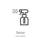 spray icon vector from house plants collection. Thin line spray outline icon vector illustration. Outline, thin line spray icon stock illustration spray icon vector from house plants collection. Thin line spray outline icon vector illustration. Outline, thin line spray icon stock illustration