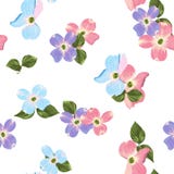 Spring autumn flowers seamless Pattern. Watercolor style floral background. stock illustration Spring autumn flowers seamless Pattern. Watercolor style floral background. stock illustration