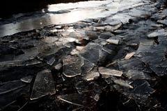 Spring background - meltinh and cracking ice royalty free stock photo Spring background - meltinh and cracking ice royalty free stock photo