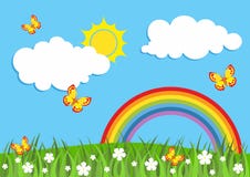 Rain Sky Background Green Grass Flowers Clipart And Illustrations Rain Sky Background Green Grass Flowers Clipart And Illustrations