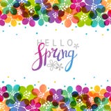 Spring Background With Vibrant Flowers Stock Photos