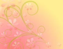 Spring Flowers Soft Pink Background
