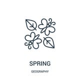 spring icon vector from geography collection. Thin line spring outline icon vector illustration vector illustration spring icon vector from geography collection. Thin line spring outline icon vector illustration vector illustration