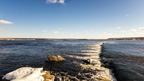 Spring landscape on the Ural river with a rollover, Russia Stock Photos Spring landscape on the Ural river with a rollover, Russia Stock Photos