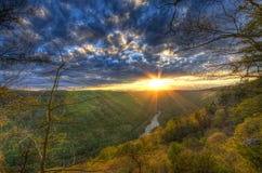 A Spring sunset on Beauty Mountain in West Virginia.