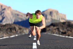 Sprinter Running On Road Royalty Free Stock Image Sprinter Running On Road Royalty Free Stock Image