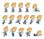 Sprites azules del juego del muchacho de la camisa libre illustration Sprites azules del juego del muchacho de la camisa libre illustration
