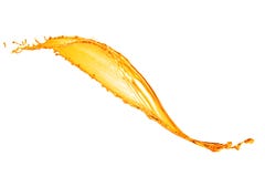 Spruzzata arancio dell'acqua isolata su bianco Fotografie Stock Spruzzata arancio dell'acqua isolata su bianco Fotografie Stock