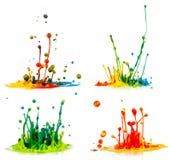 Spruzzatura variopinta della pittura fotografie stock Spruzzatura variopinta della pittura fotografie stock