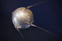 Sputnik close-up. Space technology pioneer.