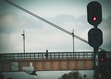 Spång i Klaipeda arkivbild Spång i Klaipeda arkivbild