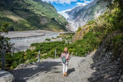 Spår på Franz Josef Glacier, Nya Zeeland royaltyfri foto Spår på Franz Josef Glacier, Nya Zeeland royaltyfri foto