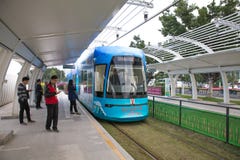 Spårvagn i guangzhou royaltyfri bild Spårvagn i guangzhou royaltyfri bild