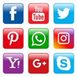 Squadra a triangolo delle icone sociali popolari di media royalty illustrazione gratis Squadra a triangolo delle icone sociali popolari di media royalty illustrazione gratis