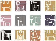 Cute Animal Vector Icons : Hippopotamus (hippo) Stock Vector