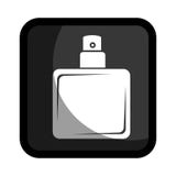Square Button With Glass Bottle Spray Lotion Stock Photos