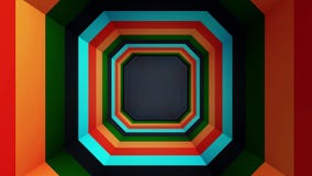 Square colored tunnel. Abstract animation of a square multicolored tunnel stock illustration Square colored tunnel. Abstract animation of a square multicolored tunnel stock illustration