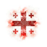 Square grunge flag of georgia Stock Photography Square grunge flag of georgia Stock Photography