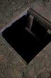 Hole in floor of old house leading to cellar stock images Hole in floor of old house leading to cellar stock images