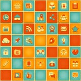 Square Pattern of Social Networking in Retro Colors stock illustration Square Pattern of Social Networking in Retro Colors stock illustration