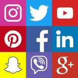 Square social media logo or social media icon template set.