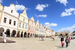 Square in Telc royalty free stock photo Square in Telc royalty free stock photo