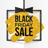 Square vector frame with golden glitter brush stroke and Black Friday Sale sign inside. Black square vector frame with golden glitter brush stroke and Black vector illustration Square vector frame with golden glitter brush stroke and Black Friday Sale sign inside. Black square vector frame with golden glitter brush stroke and Black vector illustration