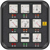 Squared Panel Meters Royalty Free Stock Photo